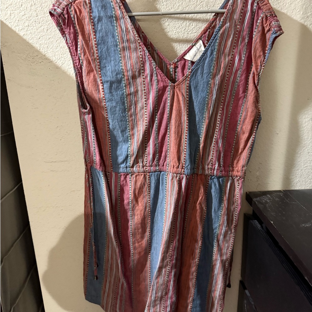 Universal Thread Multicolor Striped V-Neck Top